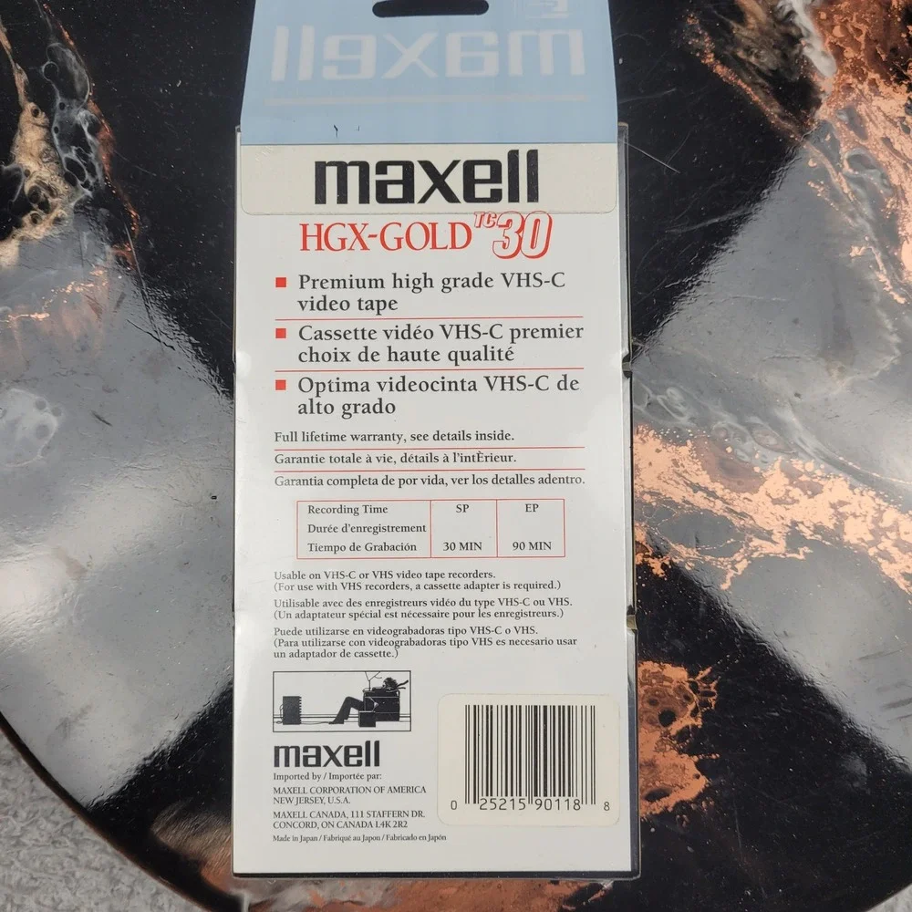 Maxell HGX Gold 30 3 Pack VHS C‎ Premium High Grade Camcorder Tapes New
